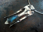 zilver met labradoriet. Andere belichting